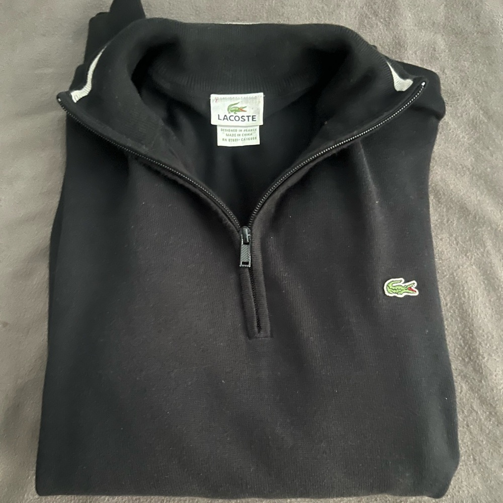 Lacoste quarter zip polo